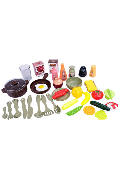 Doris Multifunctional kitchen Turquoise with refrigerator and gas hob, 42 elements, steam, details re