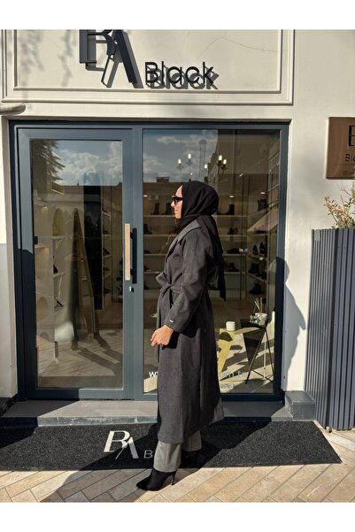 Invee 7084 Wool Women's Coat Black