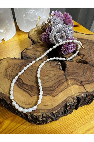 parze doğaltaş قلادة سلسلة اللؤلؤ