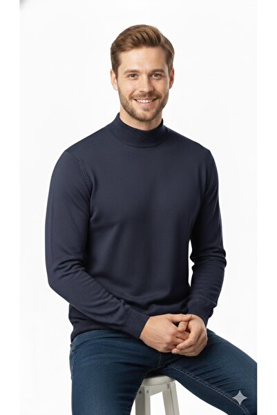 ModaPlaza Men's Half Fisherman Sweater 6000