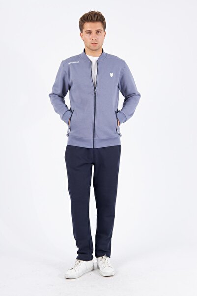 Marco Ferry Fleece-Lined 3 Thread Winter Tracksuit Set Gray 5721-g
