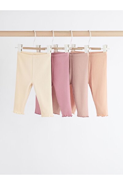 Next Pink Ribbed - Baby Tights 4-Pack (0 Months-2 Years)