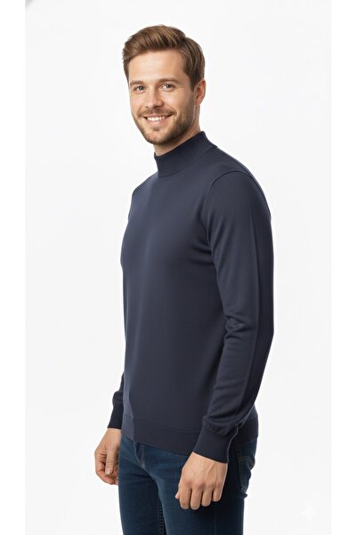 ModaPlaza Men's Half Fisherman Sweater 6000