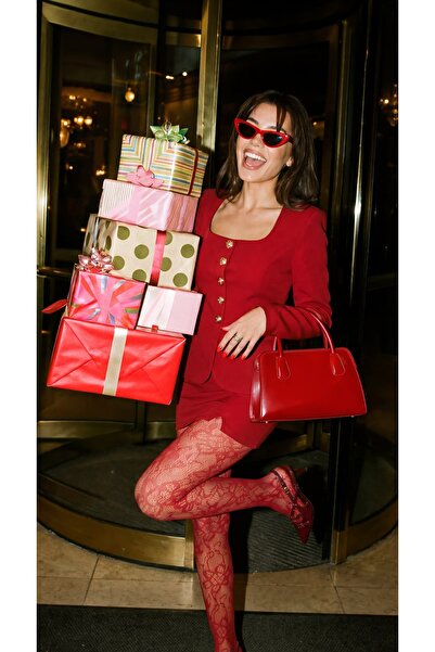 Swass Eva Button Suit Burgundy