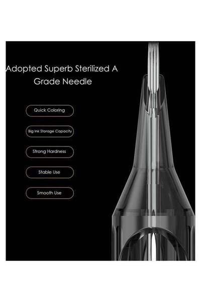 Generic 20-Piece Tattoo Cartridge Needle 1209M1 Black