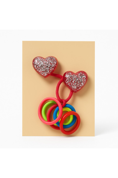 Melissa Retro Silvery Heart Buckle 6 Colors 12 Pcs