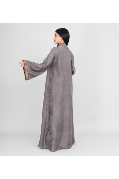 IKKXA Winter Embroidery Smooth Fabric Jalabiya