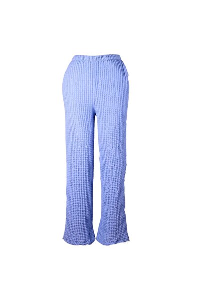 trender Bubble Light Blue Women's Fabric Trousers 6424