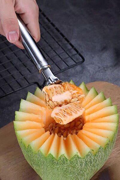 BarkoFix Chrome Stainless Steel Ice Cream Spoon Steel Ice Cream Scoop Halva Spoon