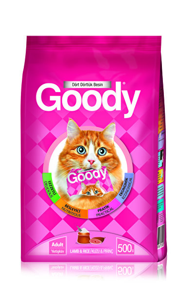 Goody CAT FOOD - Premium Cat Dry Food, Lamb and Rice Flavor - 500g