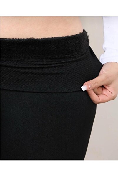 BELLİZZİ Large Size Thick Winter Plush Inside t Shaping / Sculpting Thermal Leggings (Suitable for Weight up to 150 Kilograms)