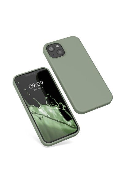 KWmobile Case for iPhone 13, Silicone, Green, 55878.172