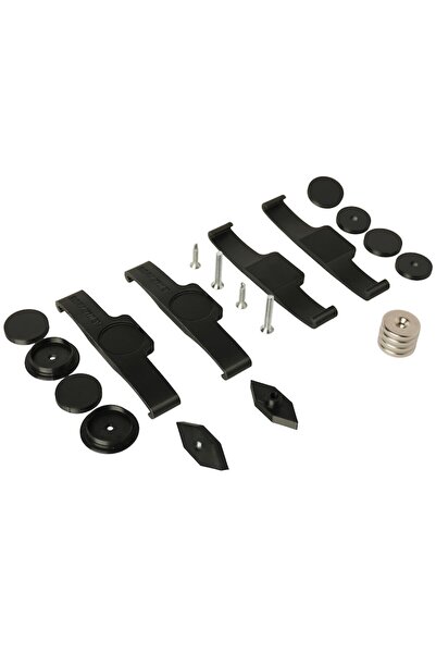 3dFactory Set suporturi magnetice grila fagure placute numar inmatriculare auto Slim-4 bucati(fata+spate)negru