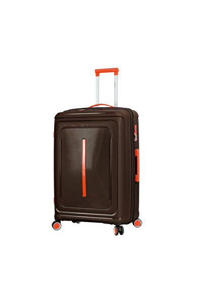 Lee Cooper Large extendable trolley LC33403, 77x51x30 cm, polypropylene, lock, 4 wheels 360°, brown