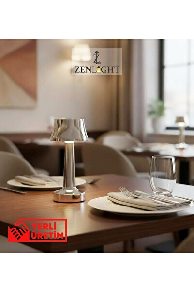 ZENLİGHT Metal Dokunmatik Şarjlı Masa Lambası