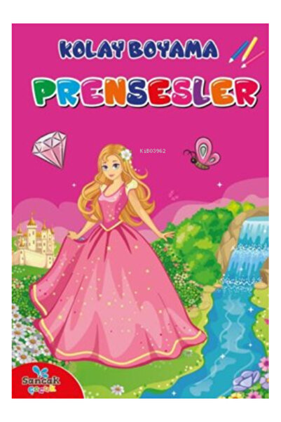 Genel Markalar Eğlenceli Kolay Boyama Kitabı - Prensesler