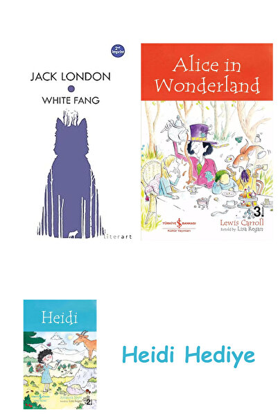 Bloomsbury White Fang + Alice în Țara Minunilor + Heidi