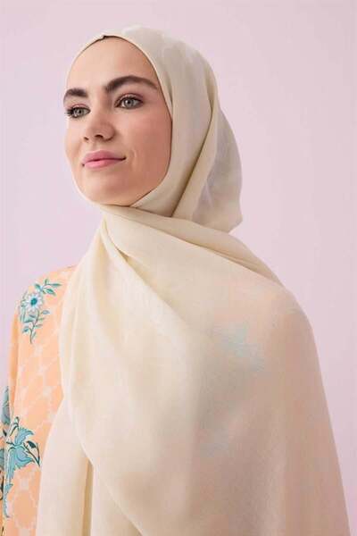 Imannoor Ferah Tensel Shawl - When the Sun Rises - Ecru