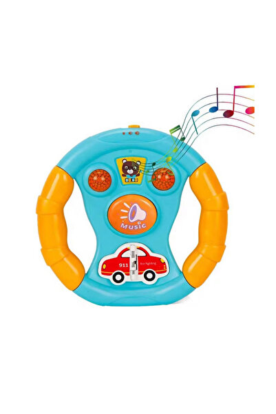 Denn Store Baby Toy Interactive Musical Steering Wheel for Children Functional Buttons 12+ months sounds, lights