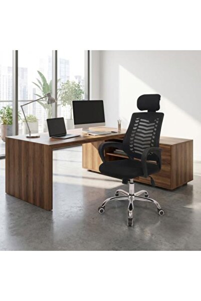 BAITY Office Swivel Chair with Headrest - Black