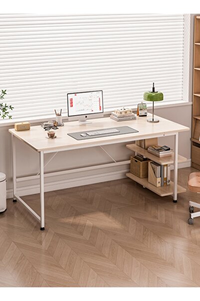 Bangiga 130cm Study Desk/Gaming Desk,Simple Computer Desk,Office Table with Storage