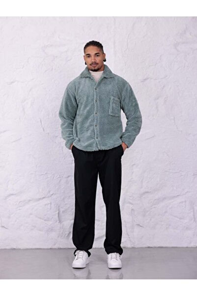 crool SUNİ KUZU DÜĞMELİ CEKET