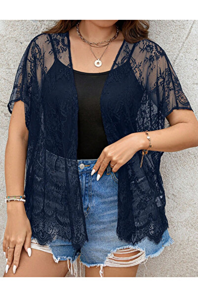 Sheya Shein Curve+ Cardigan, blue