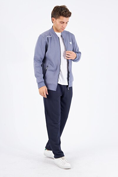 Marco Ferry Fleece-Lined 3 Thread Winter Tracksuit Set Gray 5721-g