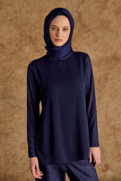 Setrms Şifon Detaylı Penye Bluz