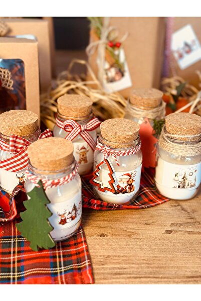 Atölye Sade Mantar tıpalı kavanoz mum