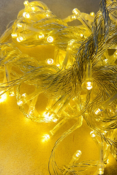 MAGICLEDCORNER 10 Metre 100 Led 8 Animasyon Şeffaf Kablo Günışığı Eklenebilir Çam Ağacı Süsleme Işığı