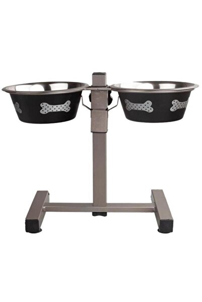 Genel Markalar Oripet 3 QT Ayaklı İkili Metal Köpek Mama Su Kabı