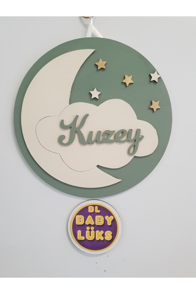 BL Baby Lüks Yuvarlak Bebek Kapı süsü, Hastane Süsü, İsimlik, Kişiye Özel İsim Yazılıyor