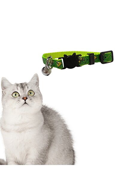 Royalist Colorful Patterned Adjustable Cat Collar 10 mm 18/28 cm - with Bell, Secure Buckle