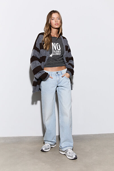 Stradivarius Striped boat neck T-shirt