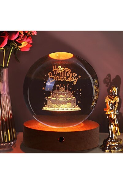 NALACAL 3D Crystal Ball Night Light - 16 Colors, 4 Modes, Remote Control (Bir...