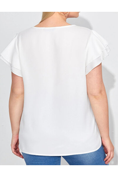 Sheya Shein Curve+ short sleeve shirt, white