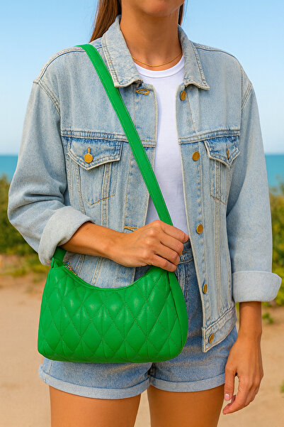 Bymiel Quilted Knitted Handle Shoulder & Hand Bag