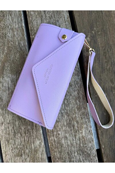 ÖZÜM TAKI Women's Wallet with Phone Compartment Purple