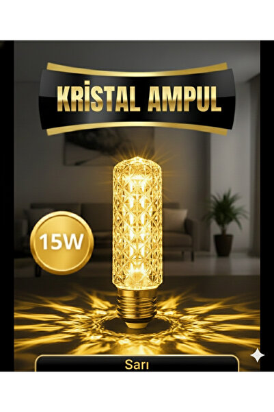 ŞIK MODA Sen Hangi Rengi Yakmak İstersen | 3 Renkli Kristal Ampul | Tek Ampul 3 Renk Beyaz, Sarı, Gün Işığı