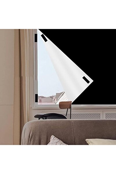 Goodern ستارة تعتيم محمولة، ستائر نوافذ يدوية الصنع بدون حفر، 145×200 سم