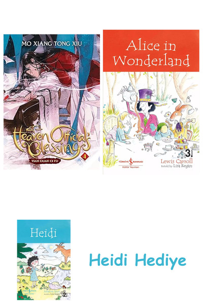 Bloomsbury بركة السماء: تيان غوان سي فو (رواية) المجلد. 4 + أليس في بلاد العجائب + هايدي