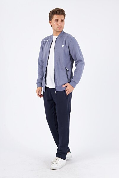 Marco Ferry Fleece-Lined 3 Thread Winter Tracksuit Set Gray 5721-g