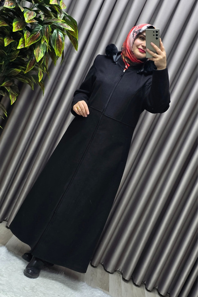 Elmas Tesettür Women's Clothing Hooded Full Length Mevlana Kaşe
