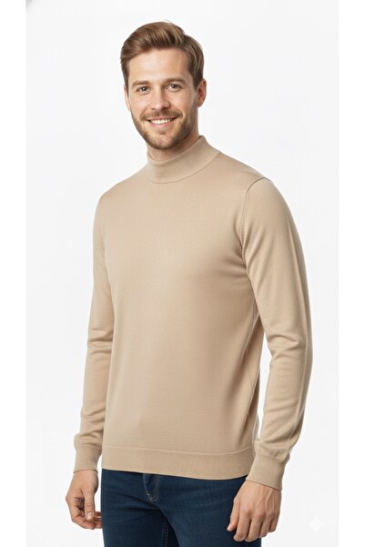 ModaPlaza Men's Half Fisherman Sweater 6000
