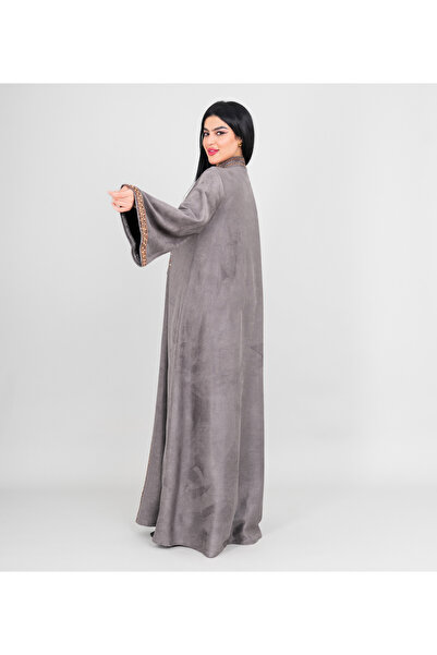 IKKXA Winter Embroidery Smooth Fabric Jalabiya