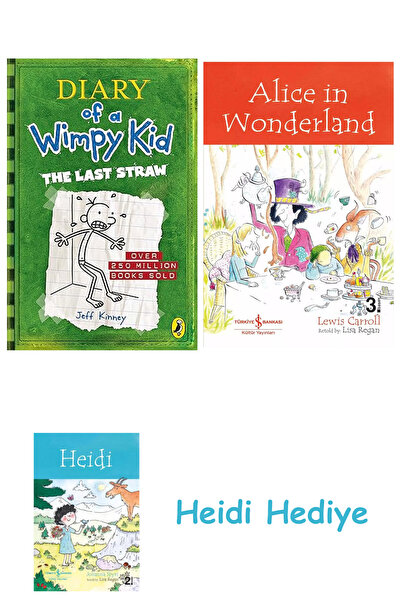 Bloomsbury The Last Straw: Diary of a Wimpy Kid + Alice in Wonderland + Heidi