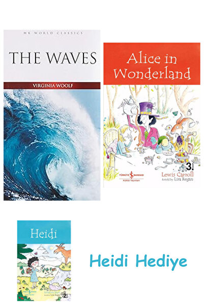 Bloomsbury The Waves - Αγγλικό μυθιστόρημα + Η Αλίκη στη Χώρα των Θαυμάτων + Η Χέιντι