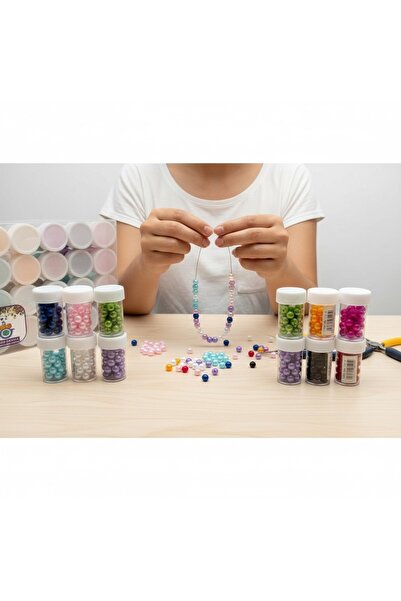 Beimo مجموعة خرز ملونة متعددة الألوان مكونة من 24 قطعة، مجموعة خرز، خرز متنوع...