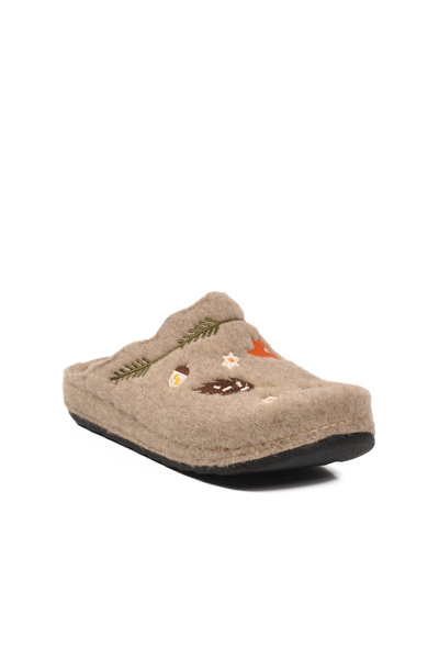 AYAKMOD Camel Felt Anatomical Women's House Slippers K-9561 Z